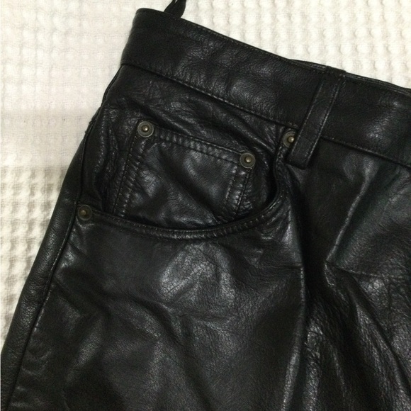 Vintage Men's Genuine leather IM International Male Biker Pants size 38x30 - Picture 6 of 10